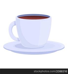 Hot coffee cup icon cartoon vector. Morning cafe. Cappuccino mug. Hot coffee cup icon cartoon vector. Morning cafe