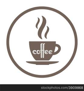 hot coffee cup icon vector illustration