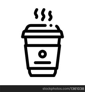 hot coffee icon vector. hot coffee sign. isolated contour symbol illustration. hot coffee icon vector outline illustration