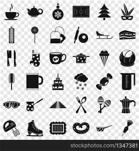 hot coffee icons set. Simple style of 36 hot coffee vector icons for web for any design. Hot coffee icons set, simple style