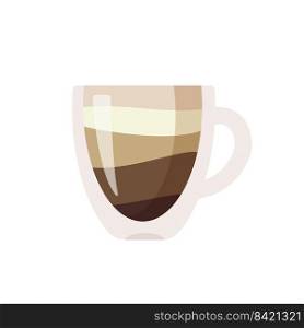Hot coffee mug vector. Popular drink menu in the cafe For drinking to wake up in the morning