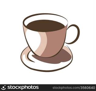 Hot coffee on cup