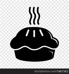 Hot cupcake icon. Simple illustration of hot cupcake vector icon for web. Hot cupcake icon, simple black style