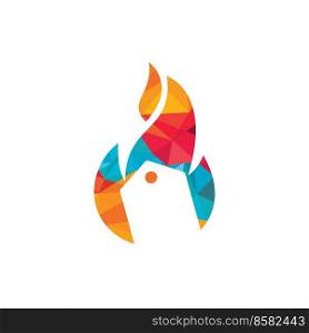 Hot deals vector logo design template. Fire and shopping icon design. 