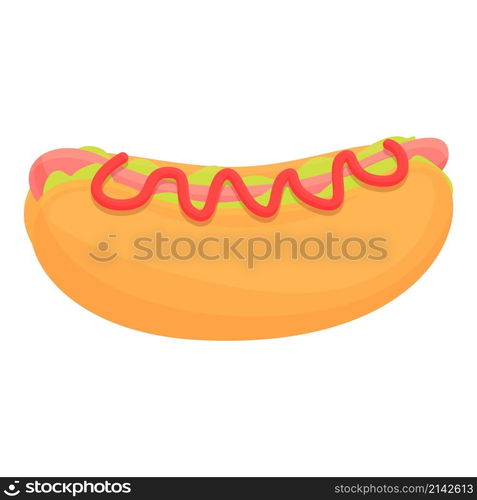 Hot dog icon cartoon vector. Food hotdog. Menu sausage. Hot dog icon cartoon vector. Food hotdog