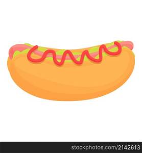 Hot dog icon cartoon vector. Food hotdog. Menu sausage. Hot dog icon cartoon vector. Food hotdog