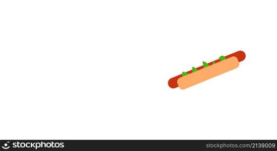 Hot dog icon. Colored sign. Food logo. Unhealthy meal. Fast food symbol. Simple design. Vector illustration. Stock image. EPS 10.. Hot dog icon. Colored sign. Food logo. Unhealthy meal. Fast food symbol. Simple design. Vector illustration. Stock image.