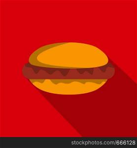 Hot dog icon. Flat illustration of hot dog vector icon for web. Hot dog icon, flat style