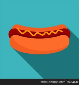 Hot dog icon. Flat illustration of hot dog vector icon for web design. Hot dog icon, flat style
