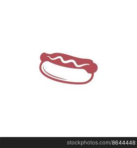 Hot dog icon logo design illustration vector