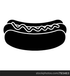 Hot dog icon. Simple illustration of hot dog vector icon for web design isolated on white background. Hot dog icon, simple style