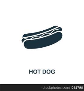 Hot Dog icon vector illustration. Creative sign from oktoberfest icons collection. Filled flat Hot Dog icon for computer and mobile. Symbol, logo vector graphics.. Hot Dog vector icon symbol. Creative sign from oktoberfest icons collection. Filled flat Hot Dog icon for computer and mobile