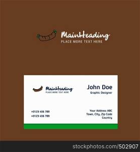 Hot dog logo Design with business card template. Elegant corporate identity. - Vector