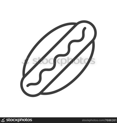 Hot Dog Simple food icon in trendy style isolated on white background for web apps and mobile concept. Vector Illustration. EPS10. Hot Dog Simple food icon in trendy style isolated on white background for web apps and mobile concept. Vector Illustration