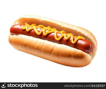 hot dog street fast food for a snack vector illustration isolated on white background