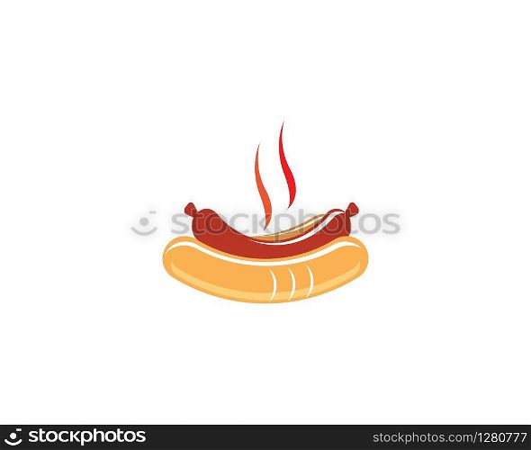 Hot dog symbol vector icon illustration