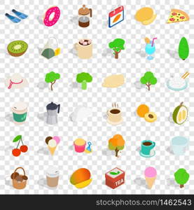 Hot drink icons set. Isometric style of 36 hot drink vector icons for web for any design. Hot drink icons set, isometric style