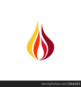 hot fire flame logo symbol icon vector design illustration