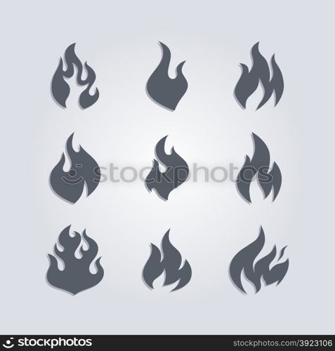 hot fire theme vector graphic art illustration. hot fire