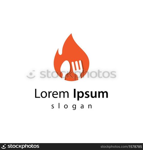 Hot food logo images illustration design