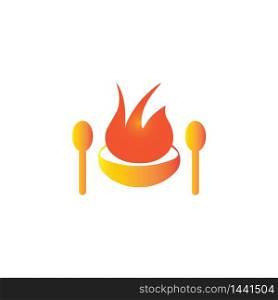 hot food logo vector
