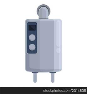 Hot gas boiler icon cartoon vector. Home heater. Water heat. Hot gas boiler icon cartoon vector. Home heater