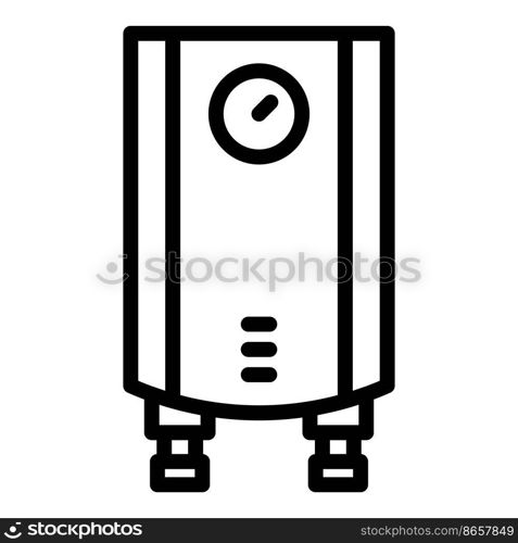 Hot gas boiler icon outline vector. House heater. Heat energy. Hot gas boiler icon outline vector. House heater