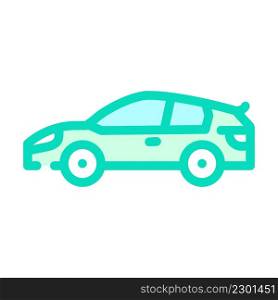 hot hatch car color icon vector. hot hatch car sign. isolated symbol illustration. hot hatch car color icon vector illustration