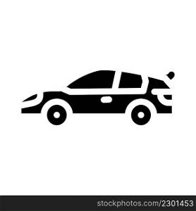 hot hatch car glyph icon vector. hot hatch car sign. isolated contour symbol black illustration. hot hatch car glyph icon vector illustration