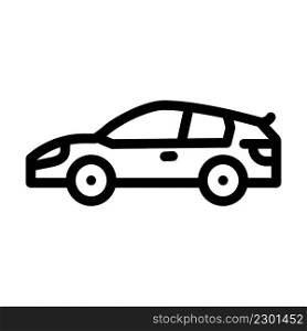 hot hatch car line icon vector. hot hatch car sign. isolated contour symbol black illustration. hot hatch car line icon vector illustration