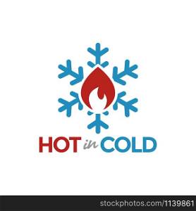 Hot in cold logo graphic design template vector illustration vector. Hot in cold logo graphic design template vector illustration