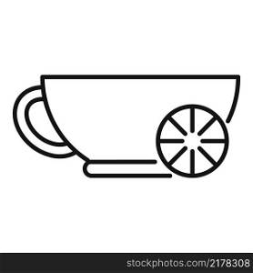 Hot lemon tea icon outline vector. Drink cup. Traditional food. Hot lemon tea icon outline vector. Drink cup