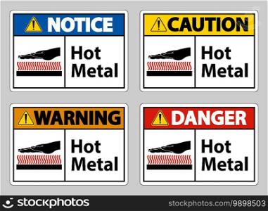 Hot Metal Symbol Sign Isolated On White Background