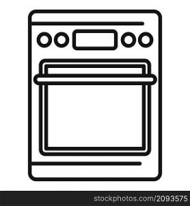 Hot oven icon outline vector. Electric convection stove. Grill oven. Hot oven icon outline vector. Electric convection stove
