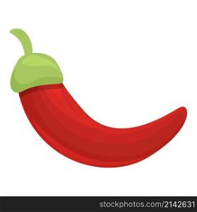 Hot pepper icon cartoon vector. Red chili. Mexican vegetable. Hot pepper icon cartoon vector. Red chili