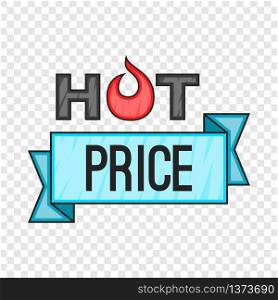 Hot price sticker icon in cartoon style isolated on background for any web design . Hot price sticker icon, cartoon style