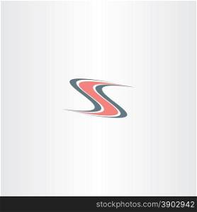 hot road highway letter s logo design