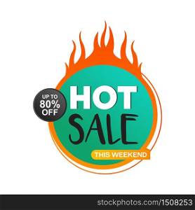 Hot Sale Discount Offer Promotion Web App Banner Vector Illustration