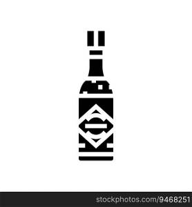 hot sauce bottle glyph icon vector. hot sauce bottle sign. isolated symbol illustration. hot sauce bottle glyph icon vector illustration