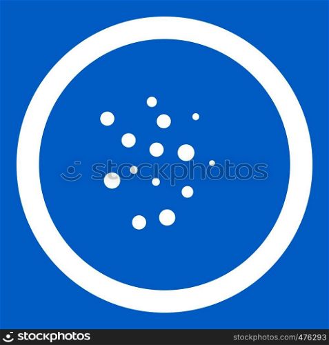 Hot sauce icon white isolated on blue background vector illustration. Hot sauce icon white