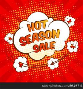 Hot season sale advertising promotion special offer speech bubble vector illustration