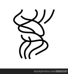 hot smell line icon vector. hot smell sign. isolated contour symbol black illustration. hot smell line icon vector illustration