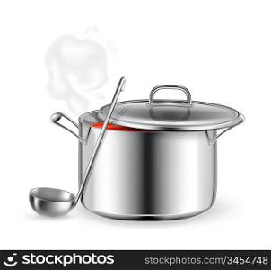 Hot soup, vector