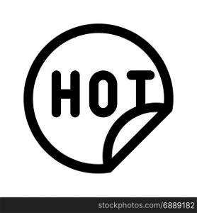 hot sticker, icon on isolated background