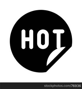hot sticker, icon on isolated background