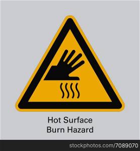Hot Surface Burn Hazard
