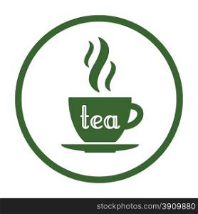 hot tea cup as tea time icon vector illustration