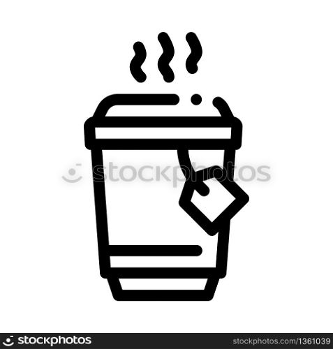 hot tea icon vector. hot tea sign. isolated contour symbol illustration. hot tea icon vector outline illustration