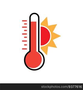 hot temperature icon logo vector design template