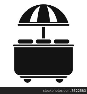 Hotdog stall icon simple vector. Hot dog cart. Food stand. Hotdog stall icon simple vector. Hot dog cart